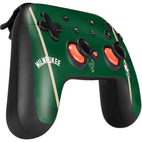NBA Milwaukee Bucks Jersey Google Stadia Controller Skin